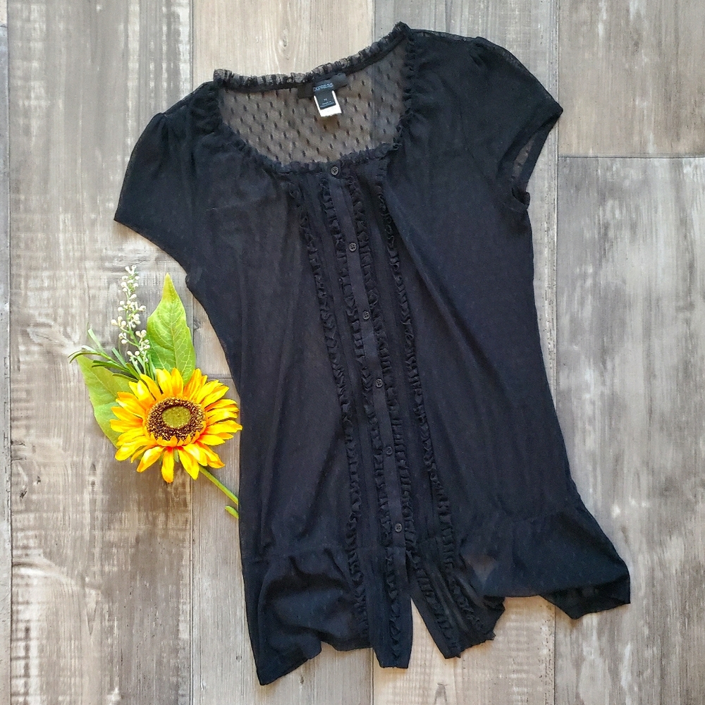 Express sheer top size M